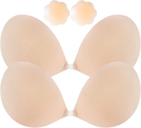 حمالة صدر لاصقة غير مرئية بدون حمالات من GTETKDE للنساء حمالة صدر لاصقة قابلة لإعادة الاستخدام مع أغطية للحلمات لفستان بدون ظهر in Kuwait