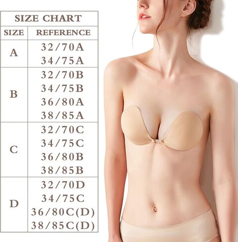 حمالة صدر لاصقة غير مرئية بدون حمالات من GTETKDE للنساء حمالة صدر لاصقة قابلة لإعادة الاستخدام مع أغطية للحلمات لفستان بدون ظهر in Kuwait