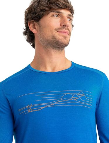 حذاء Icebreaker Merino للرجال 200 Oasis Ls Crewe Ski Stripes in Kuwait