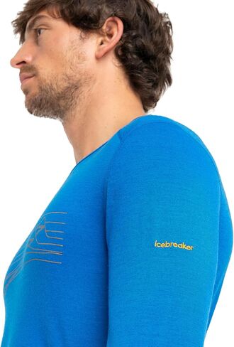 حذاء Icebreaker Merino للرجال 200 Oasis Ls Crewe Ski Stripes in Kuwait