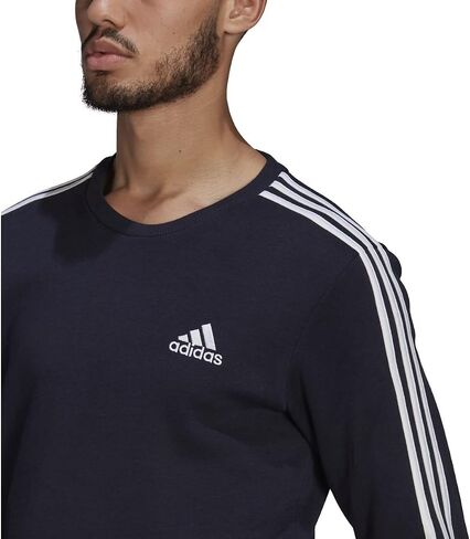 adidas Men's Essentials Fleece 3-Stripes Sweatshirt in Saudi Arabia