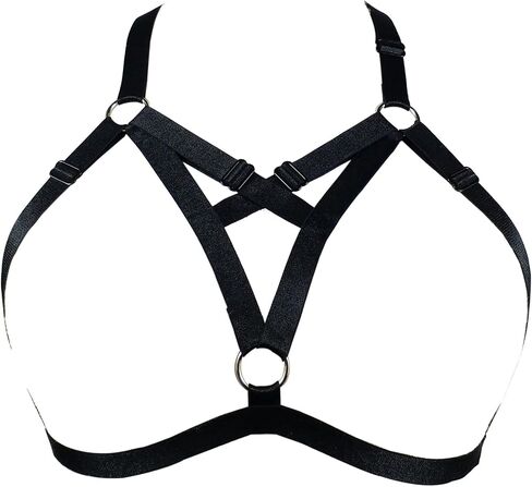 JELINDA Harness Body Accessories Black Belt Elastic Cupless Cage Bra Body for Women (Y052-black) in Saudi Arabia