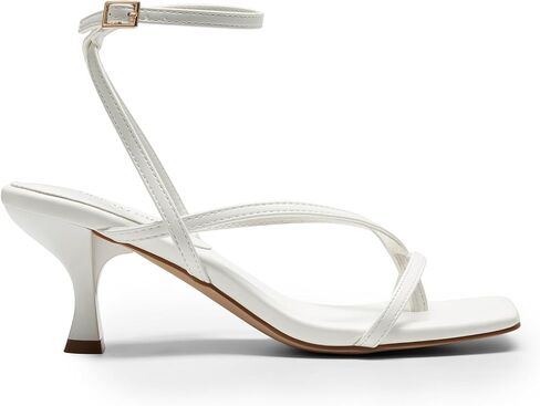 DREAM PAIRS Women's Dressy Thong Kitten Heel Sandals | Strappy Square Open Toe Heels with Adjustable Ankle Strap, Comfort Heeled Sandals for Wedding Guest, Party, Prom Occasions in Saudi Arabia