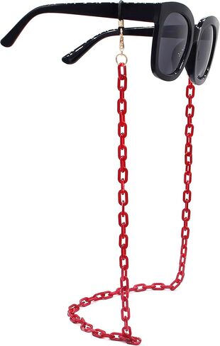 ميلك + ساس سلسلة اكسسوارات عصرية للاقنعة والنظارات الطبية مقاس S (احمر), أحمر in Kuwait