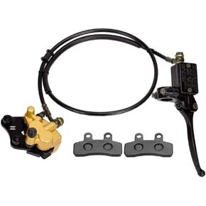 HIAORS Front Disc Brake Master Cylinder Caliper with Brake Pad Assembly for 50cc 70cc 90cc SSR 110cc 125cc Atomik SSR Apollo Chinese Dirt Bike Pit Bike