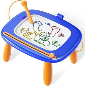 Toddlers Toys Ages 1-3, Magnetic Drawing Board, Toddler Boy Toys for 1 2 3 Years Old, Doodle Board Pad Learning and Educational Toys for 18 Months Baby,1-3 Yr Kids Birthday Gifts - Dark Blue