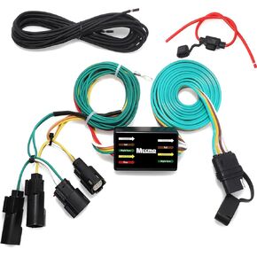 4-Pin Trailer Wiring Harness 56327 for 2015-2024 Ford Transit 150, 250, 350, HD, Vehicle-Side 4 Flat Trailer Towing Hitch Wire for Transit Cargo Van & Passenger Wagon Trailer Light T-Connector