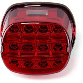 مصابيح خلفية للدراجة النارية متوافقة مع Harley Davidson Dyna Road King Electra مع لوحة ترخيص بيضاء LED وإضاءة خلفية LED للفرامل الحمراء الساطعة (أحمر)، XLR 0157