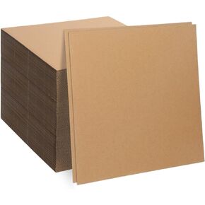 80 Pack Corrugated Cardboard Sheets, 11.8"x11.8" Flat Card Boards, Cardboard Inserts, Brown Box Cardboard Dividers, Craft Cardboard for Shipping, Gift Wrapping, Mailing, DIY Craft Supplies, 2mm Thick