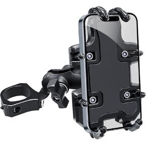UTV Phone Mount-360 Adjustable Heavy Duty Phone Holder 8 Claws Fits 1.75 to 2 inch Round Tube Fits RZR Maverick X3 Ranger Pioneer Talon Teryx Mule for 4.0 to 7.2 inch Cell Phone (Black)