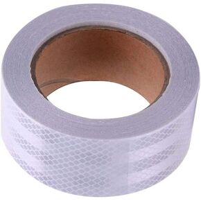 Abrams 2" in x 30' ft Diamond Pattern Trailer Truck Conspicuity DOT Class 2 Reflective Safety Tape - White