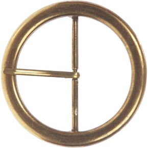 2 3/8" (60 mm) Single Prong Round Circle Center Bar Belt Buckle