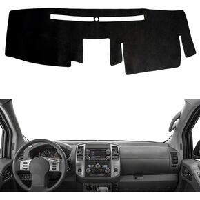 Dash Cover Mat Custom Interior Center Console Compatible with Nissan Frontier 2007-2019,Suzuki Equator 2009-2012 Dashboard Cover Pad Carpet Protector （Gray）