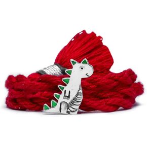 Meenakari Sterling Silver Dinosaur Cartoon Kids rakhi (Boys and girls) Roli Chawal and Rakshabandhan greeting card