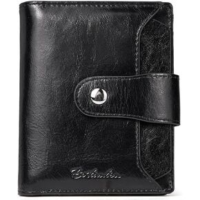 BOSTANTEN Briefcase for Women Genuine Leather Laptop Briefcase Shoulder Work Tote Bag Purse 15.6 Inch and Women Leather Wallet RFID Blocking Small Bifold Zipper Pocket Wallets Card Case Purse in Kuwait