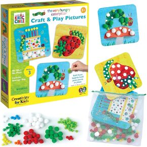 Creativity for Kids The Very Hungry Caterpillar Toy: Craft and Play Pictures - [Amazon Exclusive] Pom Pom Pictures Activity from The World of Eric Carle, Preschool Arts & Crafts for Toddlers Ages 3-5+