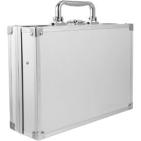 Housoutil Instrument Storage Box Metal Briefcase Tool Case for Men Aluminum Briefcase Aluminum Carrying Case Locking Briefcase Aluminum Case Metal Case Suitcase Hard Man Aluminum Alloy Shell