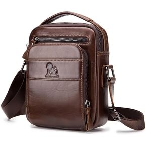 Men's Genuine Leather Shoulder Bag Messenger man bag CrossBody Handbag Briefcase Satchel Travel bag