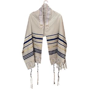 Royal Blue Messianic Tallit Talit Prayer Shawl 72" x 22" Yeshua King of Kings - Designed by Dr. Rick & Joyce Kurnow