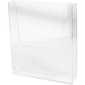 STOBOK Clear Magazine Holder Acrylic File Pockets Holder Wall Organizer A5 Hanging File Organizers Wall Mounted Paper Organizer Holders Wall Bins for Office Home Acrylic File Holder