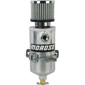 Moroso 85473 Crankcase Breather Tank, Dual 3/8" NPT Fittings