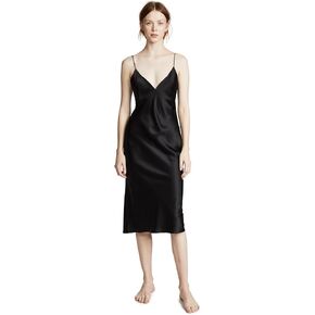 Olivia Von Halle Women's Issa Jet Black Slip