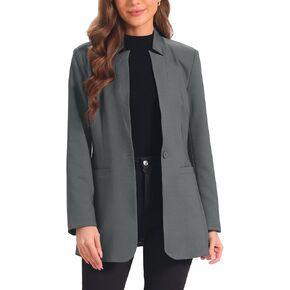 Allegra K Blazers for Women Suit Jackets Dressy Long Sleeve Blazer Business Casual Outfits for Work