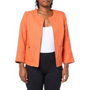 Kasper Women's Hampton Jewel Neck 3q SLV JKT W/Patch P
