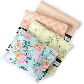 RUSPEPA Poly Mailers Shipping Bags Pretty Thick Self Adhesive Mailing Envelopes 10x13 inches, 40 Pack - Flower Design