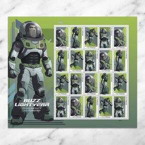 Go Beyond (Sheet of 20) Buzz Lightyear from Infinity to Forever Postage Stamps 2022 Scott #5709-5712