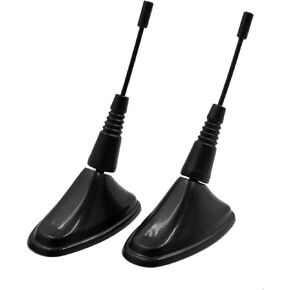 uxcell 2pcs Black Universal Self Adhesive Base Roof Decorative Antenna Aerial Waterproof Replacement for SUV Car