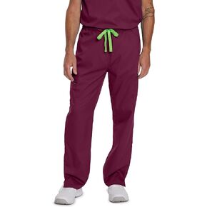 Landau Proflex Unisex Tailored Fit Comfort Stretch 6-Pkt Cargo Scrub Pants 2104 Wine TLG