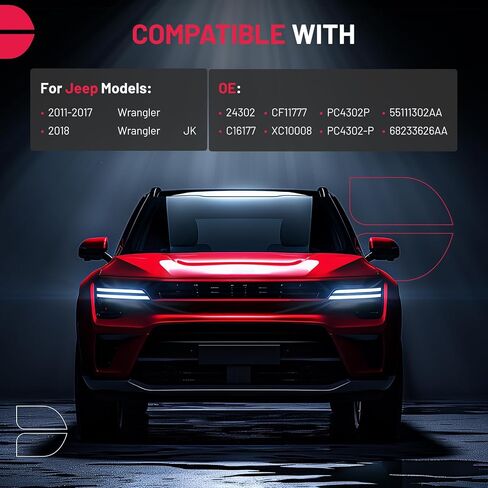 BDFHYK CF11777 فلتر هواء المقصورة مع استبدال الكربون المنشط لعام 2011 جيب رانجلر V6 3.8L، 2018 جيب رانجلر JK V6 3.6L، 2012-2017 جيب رانجلر V6 3.6L in Saudi Arabia