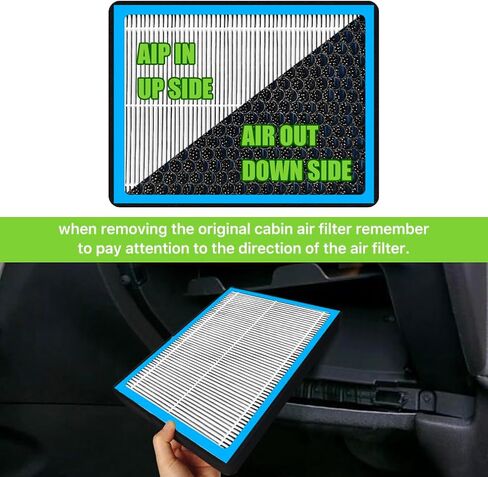 فلتر هواء المقصورة CF12150، استبدال Ford F150 بالكربون المنشط، متوافق مع Lincoln Navigator & Ford Expedition 2018-2024، 2015-2023 F150، 2017-2023 F250 F350 F450 F550 Super Duty in Kuwait