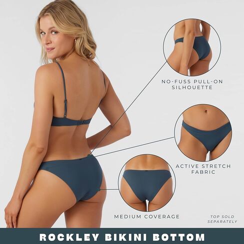 O'NEILL Women's Rockley Bikini Bottoms - Medium Coverage Women's Bathing Suit Bottom with Thin Side Strap in Saudi Arabia