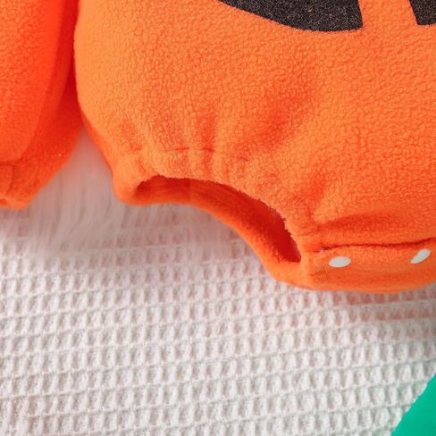 2Pcs Newborn Infant Baby Boy Girl Fleece Halloween Pumpkin Costumes Hoodie Romper Onesie Cotton Pants Outfit in Saudi Arabia