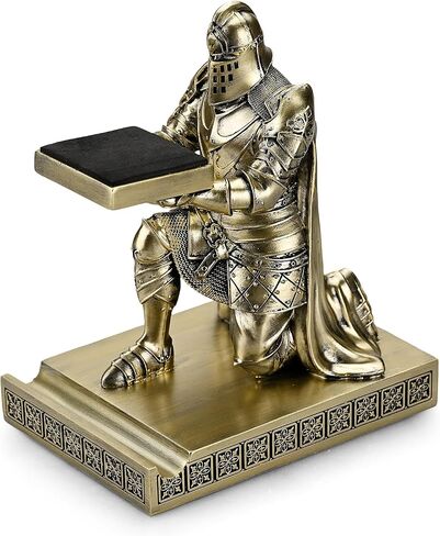 King's Guard Watch Display Stand نظارات مجوهرات سوار قلادة حامل صواني أبراج الراتنج حامل القلم Warrior Knight حامل الهاتف المحمول للمكتب والمنزل (أزرق) in Saudi Arabia