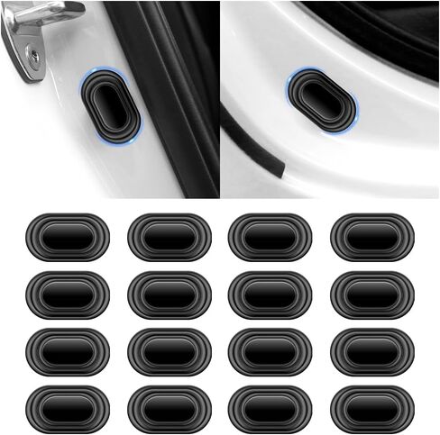 16PCS Upgraded Car Door Shock Absorbers,Thickened Silicone Car Door Slam Stopper with Self Adhesive,Universal Soundproof Car Door Protector for Car Door/Bumper/Hood/Trunk in Saudi Arabia