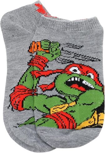 Nickelodeon TMNT Teenage Mutant Ninja Turtles No Show Socks for Boys, 6 Pair, Medium in Saudi Arabia