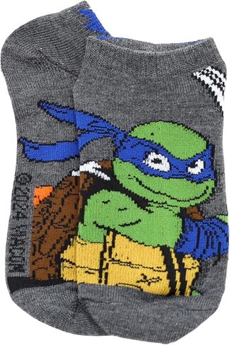 Nickelodeon TMNT Teenage Mutant Ninja Turtles No Show Socks for Boys, 6 Pair, Medium in Saudi Arabia