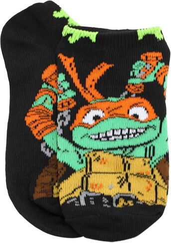 Nickelodeon TMNT Teenage Mutant Ninja Turtles No Show Socks for Boys, 6 Pair, Medium in Saudi Arabia