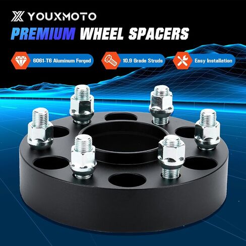 4PCS 2'' 6x5.5 Hubcentric Wheel Spacers Fit for Cadillac Escalade, Fit for Chevrolet Silverado 1500 Suburban, Forged Spacers with 78.1mm Hub Bore M14x1.5 Studs Fit for GMC Sierra 1500 Yukon in Saudi Arabia