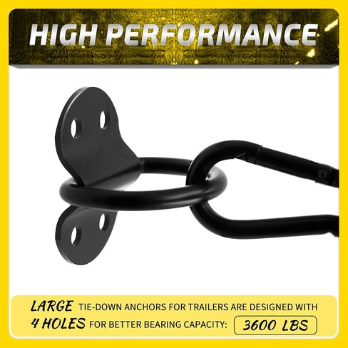 8PCS Heavy Duty D Ring Tie Down Anchor Hooks, Large D Ring Tie Down Anchors 3600LBS Breaking Strength, Tie Down Anchors with Bolts Screws for Trailer Truck RV Boats Camper Pickup Surface Mount in Saudi Arabia