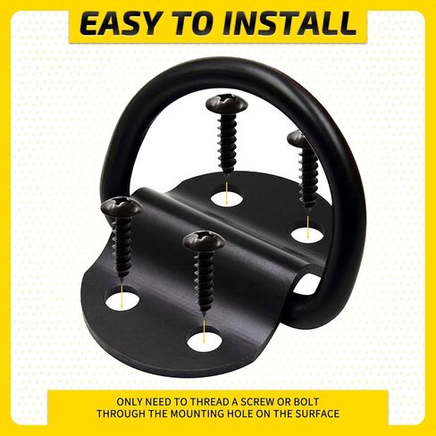 8PCS Heavy Duty D Ring Tie Down Anchor Hooks, Large D Ring Tie Down Anchors 3600LBS Breaking Strength, Tie Down Anchors with Bolts Screws for Trailer Truck RV Boats Camper Pickup Surface Mount in Saudi Arabia