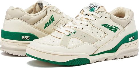 Avia 855 Basketball Shoes for Men and Women, Low Top Retro Sneakers for Indoor or Outdoor, Street or Court, Sizes 4.5 to 15, Blue and White, Green and Cream, or Grey and All White Shoes for Men in Saudi Arabia