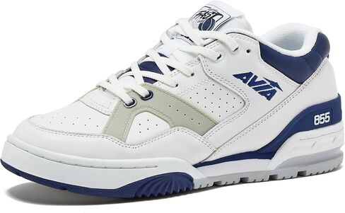 Avia 855 Basketball Shoes for Men and Women, Low Top Retro Sneakers for Indoor or Outdoor, Street or Court, Sizes 4.5 to 15, Blue and White, Green and Cream, or Grey and All White Shoes for Men in Saudi Arabia