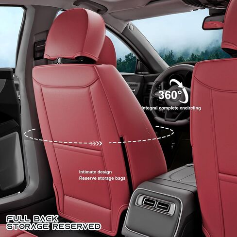 5 Pieces ZC Front and Rear Car Seat Covers, Waterproof Nappa Leather Full Set Car Seat Protectors with Headrests, Universal Auto Interior Fit for Sedans SUV Pick-up Truck, Grey in Saudi Arabia