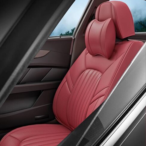 5 Pieces ZC Front and Rear Car Seat Covers, Waterproof Nappa Leather Full Set Car Seat Protectors with Headrests, Universal Auto Interior Fit for Sedans SUV Pick-up Truck, Grey in Saudi Arabia