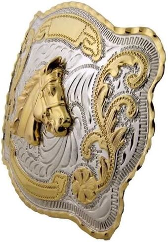 Horse Head Large Huge Rodeo Western Gold Tone Belt Buckle in Saudi Arabia