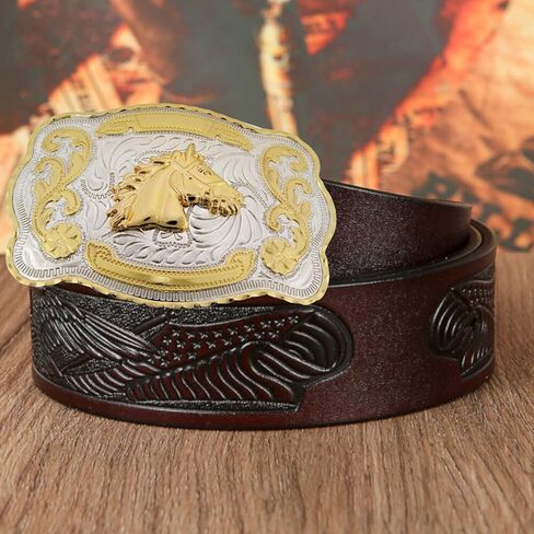 Horse Head Large Huge Rodeo Western Gold Tone Belt Buckle in Saudi Arabia